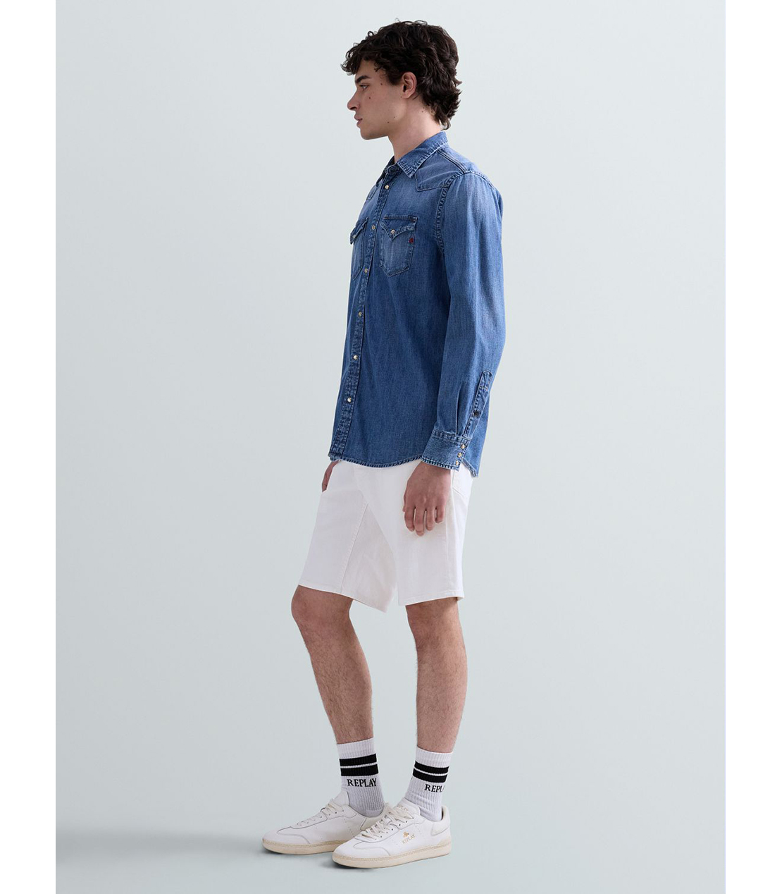 ウエスタンデニムシャツ 詳細画像 ブルー 4